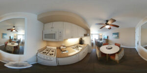 Southern California Beach Club virtual tour of 1BDa kitchen