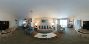 Southern California Beach Club virtual tour of 1BDa living room