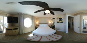 Southern California Beach Club virtual tour of 1BDa master bedroom