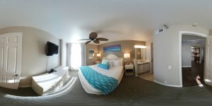 Capistrano SurfSide Inn 360 Virtual tour 1 bedroom master bedroom